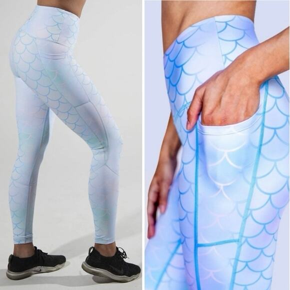Feed Me Fight Me Iridescent Mermaid Leggings - Picture 1 of 7
